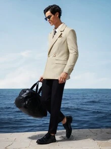 AKNOTIC Business Casual Easy Care Shimmer Men Woven Business Suit Jacket