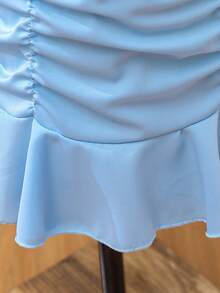 Baby Girl Versatile Fashionable Artistic Design Butterfly Floral Princess Dress - Blue - View 6