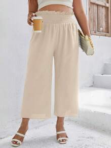 Calvaya Plus Size Women's Plain Simple Daily Pants