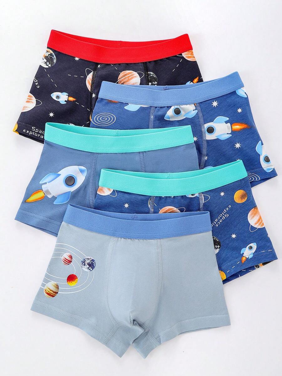 Bóxer Simply Basic Para Niño, Multicolor Paquete De 3 Piezas Talla 4-6