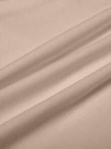 Manfinity Homme Men's Plain Simple Daily Polo Shirt, For Fall, Long Sleeve Top - Khaki - View 5