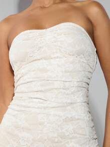 SHEIN BAE Summer Lace White Tube Top Dress,Boho Women Clothing,White Dresses Graduation