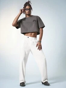 FeverCity Plain & Simple Men's Daily Dress Pants - Beige - View 5