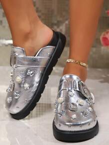 Women's Fashionable & Comfortable Riveted Black Platform Wedge Pumps