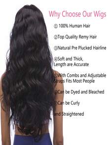 Transparent Lace Body Wave 4 X 4 Lace Closure Natural Black Wigs With Baby Hair Pre Plucked Human Hair Wigs 14-30 Inch Hair Replacement Wig - SNatural - View 5