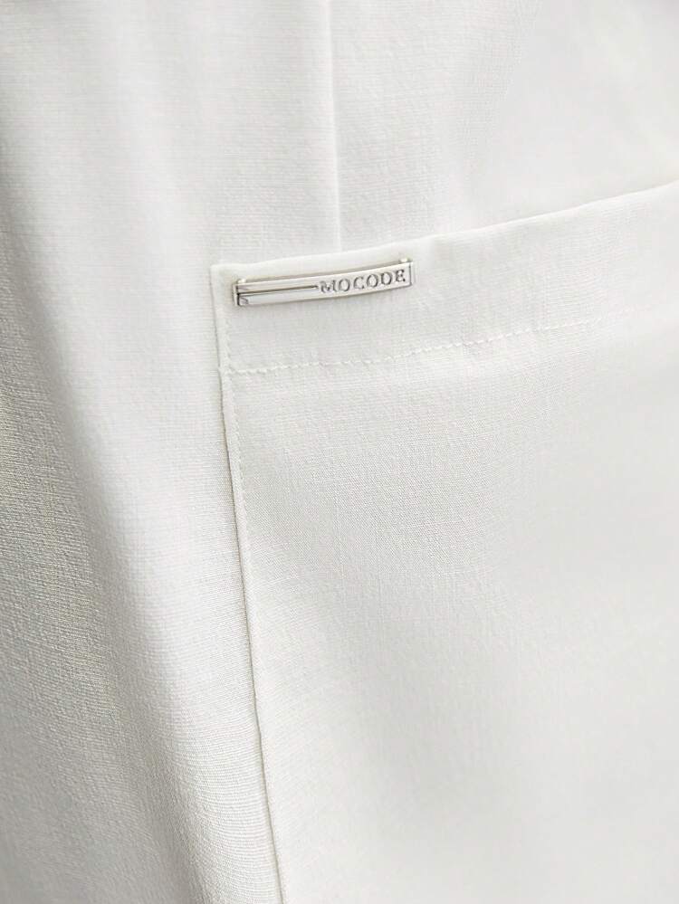 Linen-Like Men's Old Money Style White Solid Woven Blazer For Summer, For Fall Winter