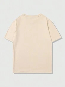 ROMWE MEN Grunge Punk 男士轮廓模糊人物印花短袖 T 恤，复古高街风格，适合春夏季