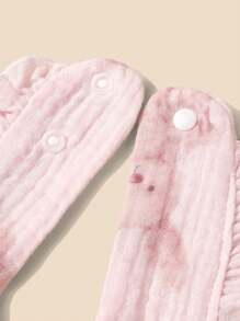 Set de 2 paños de eructar con volantes para bebé - Multicolor - Ver 3