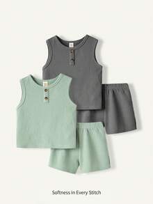 Cozy Pixies Set Bayi Laki-Laki - MultiWarna - View 12