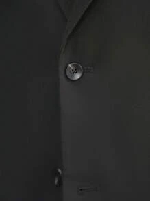 AKNOTIC Business Casual 易護理2入組男士老錢款黑色彈性織物西裝 - 黑色 - 查看 6