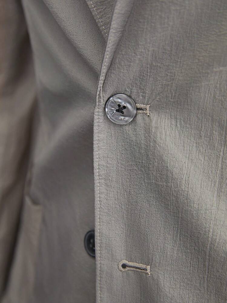 UPF leichter grauer Herren Blazer im Stil des alten Geldes, taillierter Schnitt, Webware, Sommer, für Herbst und Winter