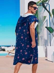 Surfspeed 男士椰子树印花休闲罩衫、度假海滩装 - 彩色 - 查看 2