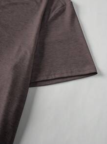Manfinity Homme Men Plus Size Stylish Summer Casual Printed T-Shirt - Brown - View 5