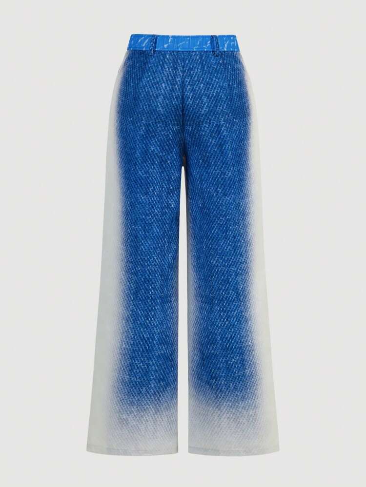 Quirky Fun Dopamine Printed Denim Pants