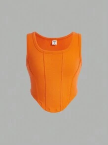 SHEIN Tween女孩日常休閒春夏套裝-編織純色襯衫和針織純色短袖上衣套裝 - 彩色 - 查看 9