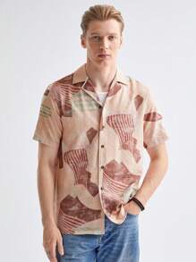 Manfinity VCAY Áo sơ mi ngắn tay in kỹ thuật số dành cho nam mới - Nhiều màu - Xem 4