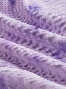 SHEIN MOD Women's Romantic Pink Printed Summer T-Shirt With Flowing Straps,Valentine Outfits