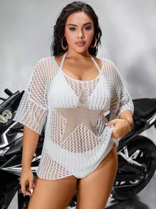Swim EVENT Plus Size Cover Ups - Putih - View 3