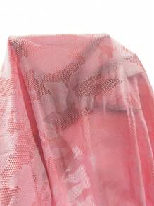 Gameset SHEIN Sport Mock Neck Letter & Tie Dye Print Crop Sports Tee Fitted Shirt Workout Tank Top Gym Women Shirts