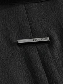 AKNOTIC Business Casual Easy Care Men's Old Money Style Black Woven Integrated Suit Jacket For Summer - Black - View 4