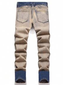 Hombres Jeans desgarro crudo con lavado - Lavado ligero - Ver 2