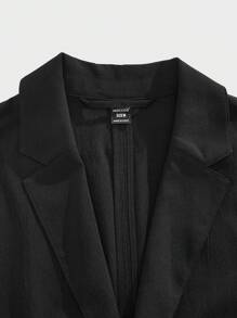 AKNOTIC Business Casual Easy Care Men's Old Money Style Black Woven Integrated Suit Jacket For Summer - Black - View 3