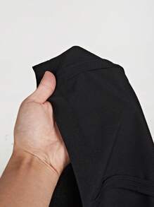 AKNOTIC Business Casual Easy Care Men's Old Money Style Black Woven Integrated Suit Jacket For Summer - Black - View 9