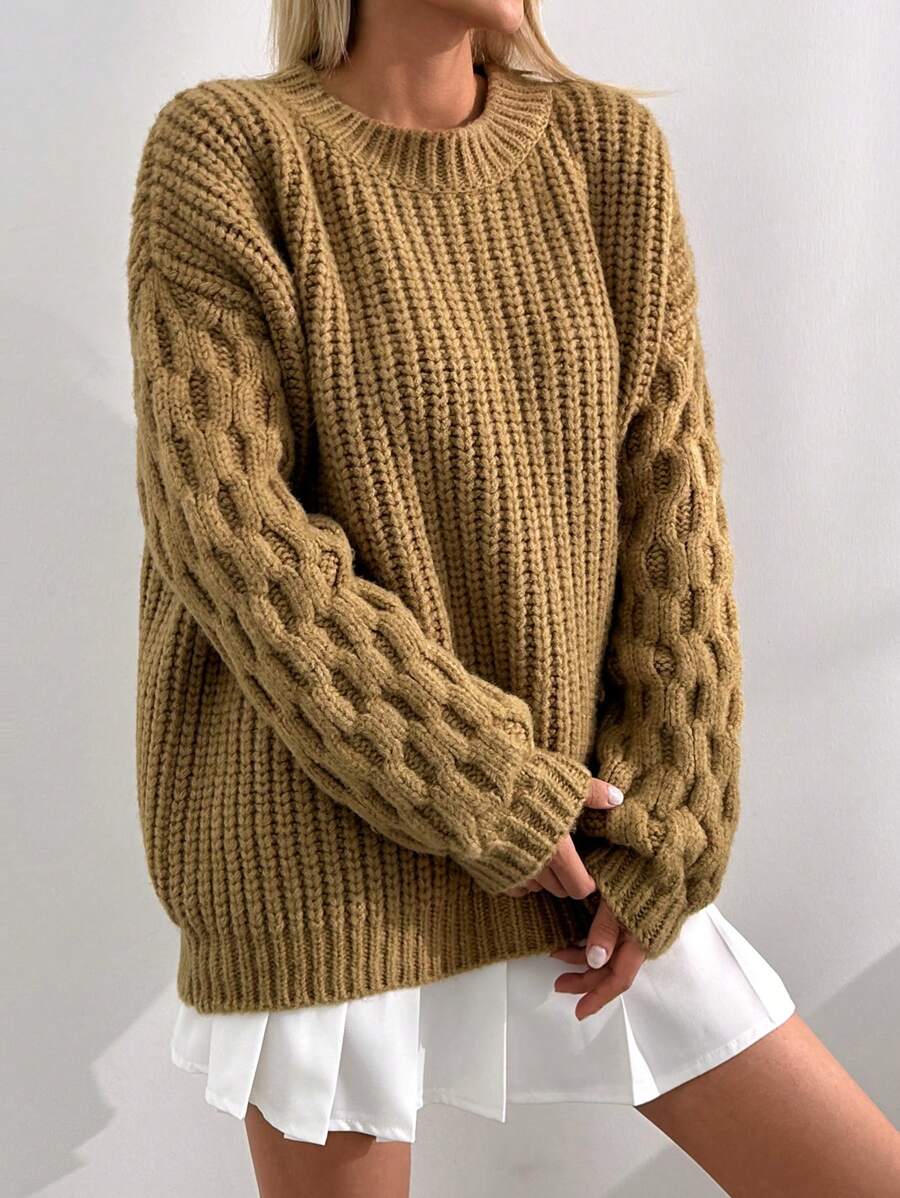 RueChic Thick 3 GG Graphic Pattern Knitwear Sweater Casual