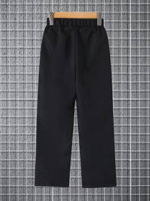 Tween Boy Printed Casual Holiday Pants, Size 5-4-2 - Black - View 2