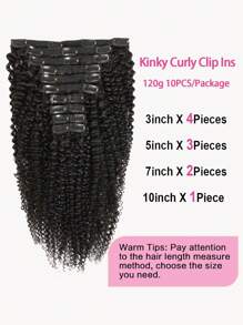 10 Miếng Tóc Nối Kẹp 10-20" Tóc Nối Tóc Tự Nhiên, Tóc Kẹp Màu Đen - Natural Black - Xem 7