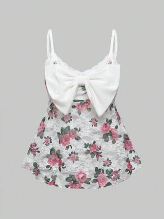 J-Fashion Top Canotta Stampato Stile Vacanza Floreale Tropicale Da Donna