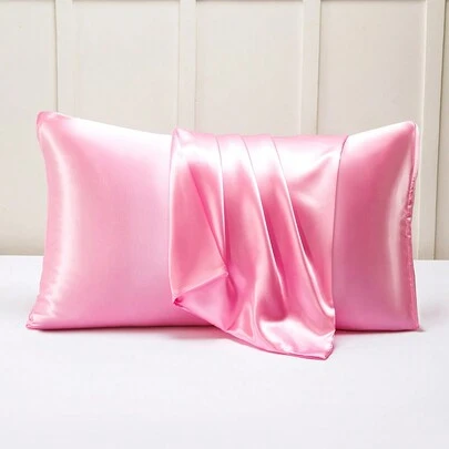 1pc Premium Silky Satin Envelope Pillowcase Pillow Covers Without Filling,Soft Breatheable Wrink-Free Better For Hair Skin Sleep Domitory Bedding Back School Bedding