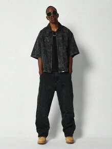 SUMWON Loose Fit Baggy Carpenter Jean - Black - View 3