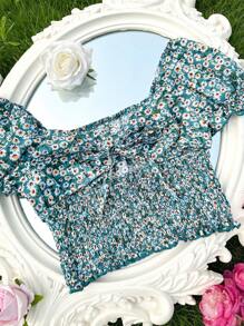 SHEIN Unity Camiseta diaria sencilla con estampado aleatorio para mujer - Multicolor - Ver 3