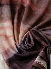 Franclia 女士夏季水洗染印花立領長袖網眼連體衣 - 棕色 - 查看 5