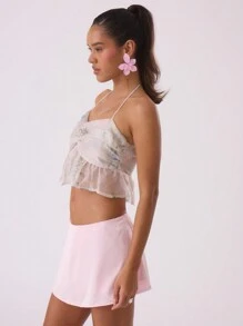 MUSERA Sleeveless V-Neck Backless Summer Top With Thin Shoulder Straps Summer Ibiza Festival Spring Easter Elegant Boho - Multicolor - View 4