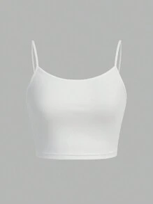 SHEIN EZwear 4入組女士休閒性感細肩帶修身背心，適用於夏季 - 彩色 - 查看 4