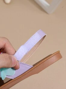 Sandalias planas de encaje floral para niñas de verano al aire libre, cómodas y versátiles con transpirabilidad