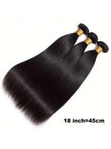 3pz dritto Fasci di capelli umani 1 umano Tessuto dei capelli umano Estensione dei capelli naturale colore