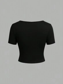 SHEIN EZwear 3 件套女士休闲条纹长袖修身 T 恤，适合春秋季节 - 彩色 - 查看 5