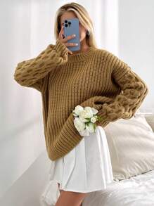 RueChic Thick 3 GG Graphic Pattern Knitwear Sweater Casual