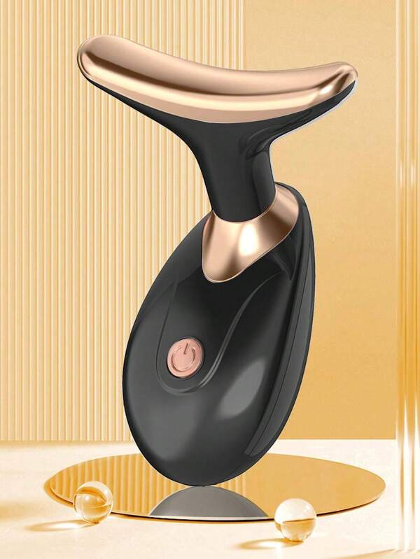 Masajeador reafirmante y reductor de arrugas para el cuello - Para el cuidado del cuello, levantar y tensar la piel, eliminar las líneas del cuello (Baterías no incluidas, abra la tapa de las baterías según las instrucciones del video)