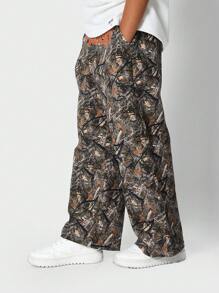 SUMWON Tween Girls Flare Fit Pant With All Over Print