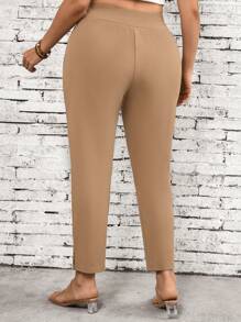 SHEIN LUNE Pantalon décontracté pour femmes de grande taille pour les déplacements quotidiens