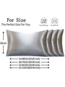 1pc Premium Gold Silky Satin Envelope Pillowcase Pillow Covers Without Filling,Soft Breatheable Wrink-Free Better For Hair Skin Sleep Domitory Bedding Back School Bedding