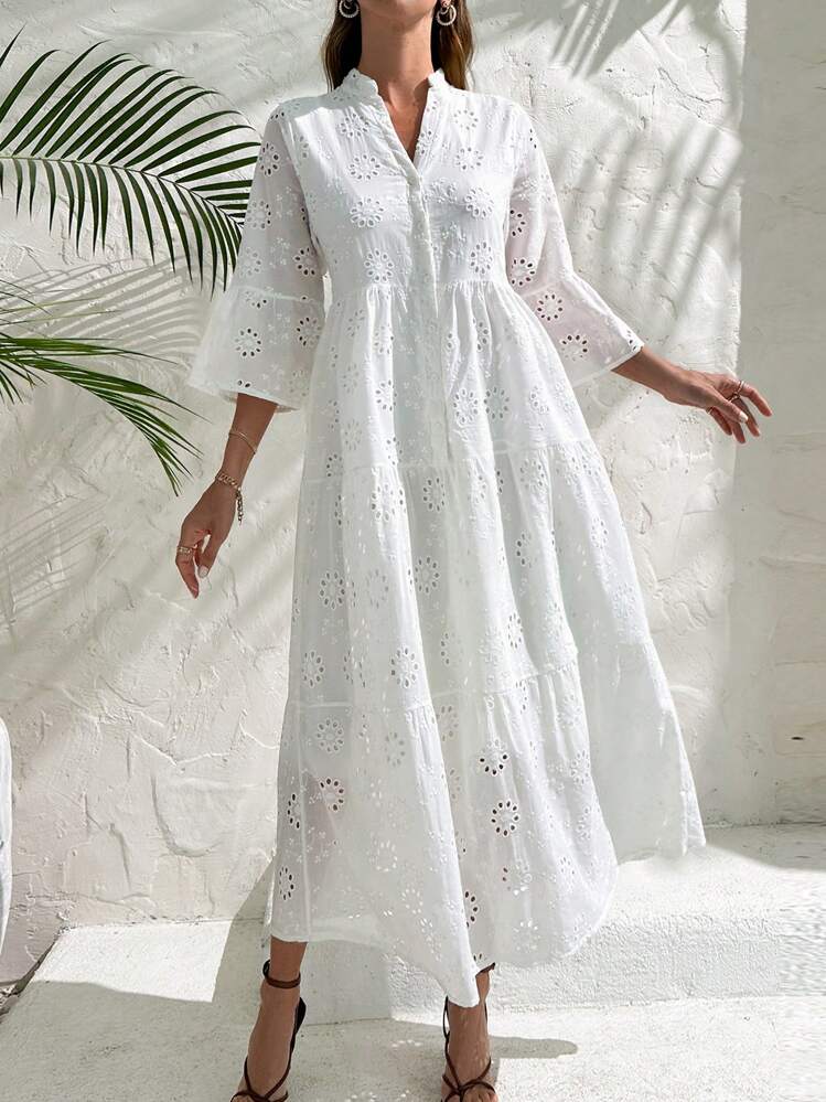 Shein White Dress Long Sleeve SHEIN