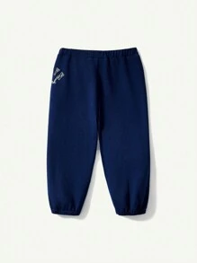 Cozy Pixies Baby Boy Cartoon Printed Short Sleeve Pullover Tops & Tapered Pants Set - Blue - View 6