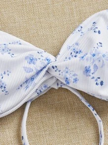 Swim Mod Women's Summer Beach Ditsy Floral Sexy Bikini Set, Two Pieces