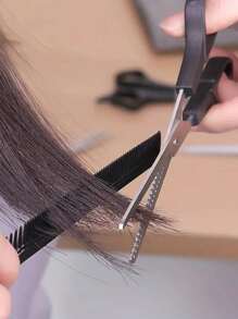 理发剪刀套装，包含刘海剪、齿剪、平剪和梳子，适用于宠物美容和理发，三件套，美发工具，美发产品和配件，理发店美容旅行必备，返校季，旅行度假必备，女士美发配件，后梳，理发师配件，吹风机，美发工具，美发用品，护发，卷发梳，理发师，理发师配件，美发设备，旅行必备，旅行必备，发型，美发，头发，旅行，美发产品，美发工具，美发用品，理发师，理发师配件，理发店，美发设备 - 黑色 - 查看 2