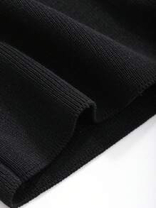 DAZY 素色條紋針織背心上衣 - 黑色 - 查看 10